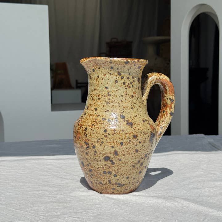 Office Objets - Wholesale Jug - Large speckled stoneware pitcher, YB brand underneath H244