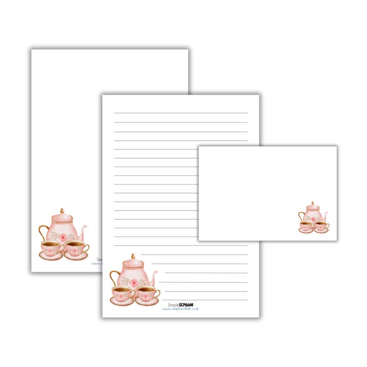 Pink Tea Set for wholesale by Simple Scribble