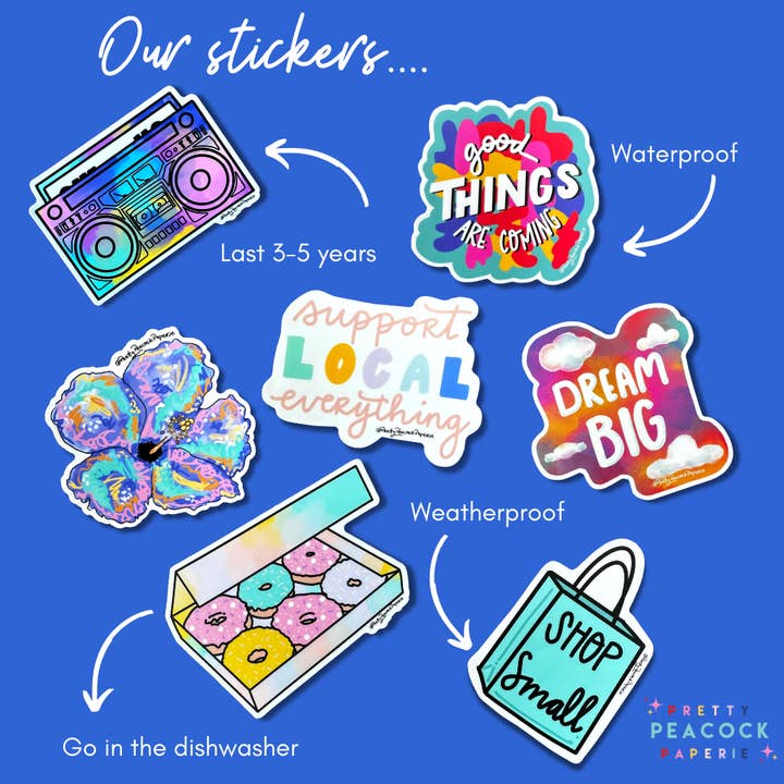 Pretty Peacock Paperie - Women's Empowerment - Wholesale Sticker - Just a Girl Who Decided to Manifest That Shit Sticker5