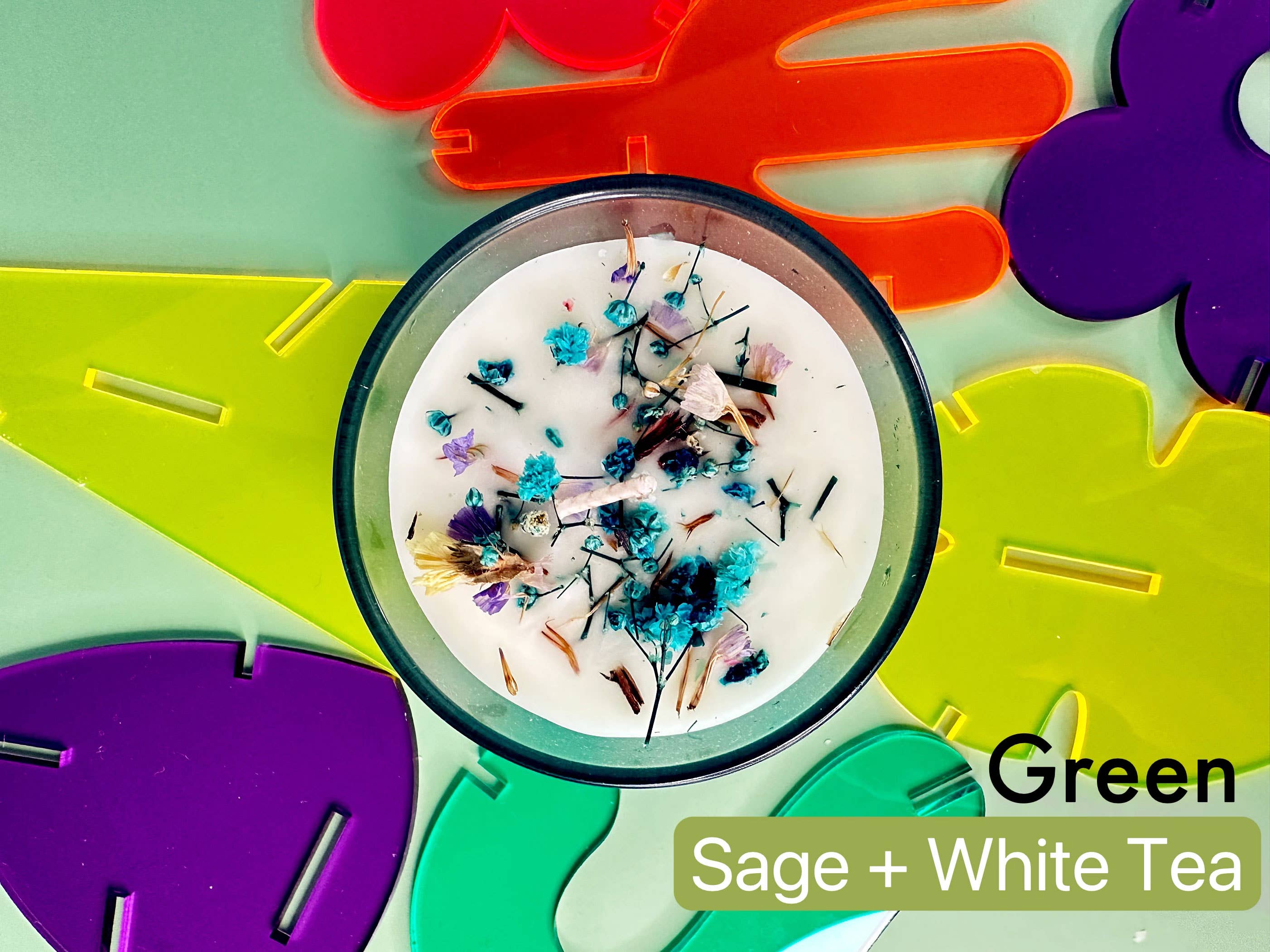 Carol Cao - Wholesale Jar/Filled Candle - "Nature - Flower" Dough Bowl 100% Soy Candle - 8OZ10