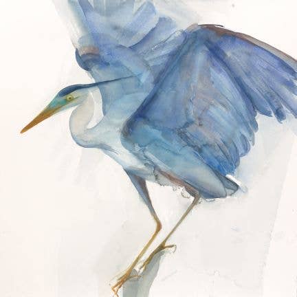 Great Blue Heron ~ "Comfort" ~ "Oh, to Fly" ~ Giclée Print for wholesale by Holly Wach Art LLC