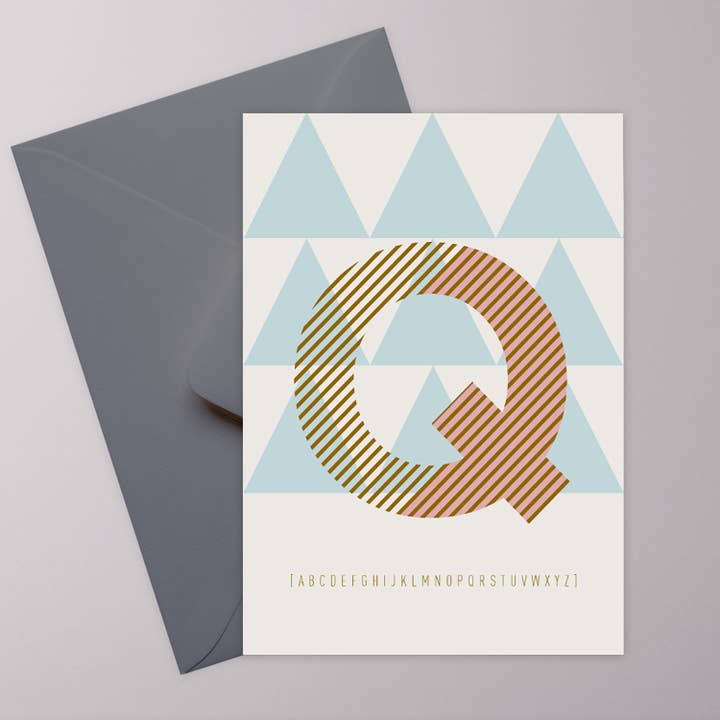 Q Initial - kaart voor wholesale door LAZY DAY paper