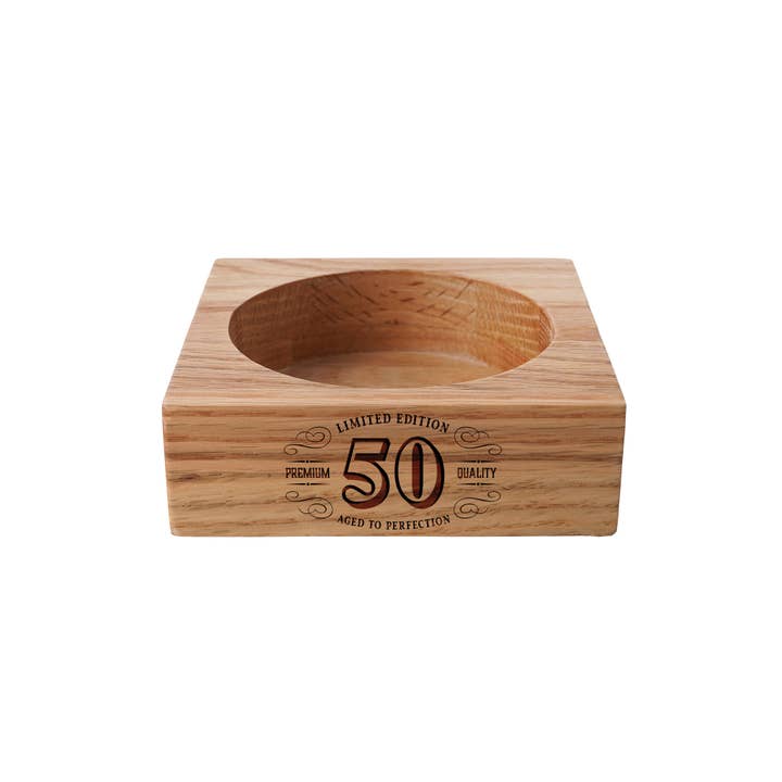 CGB Giftware – wholesale Bottle rack/holder – '50 - Limited Edition' Oak Wine Bottle Holder1