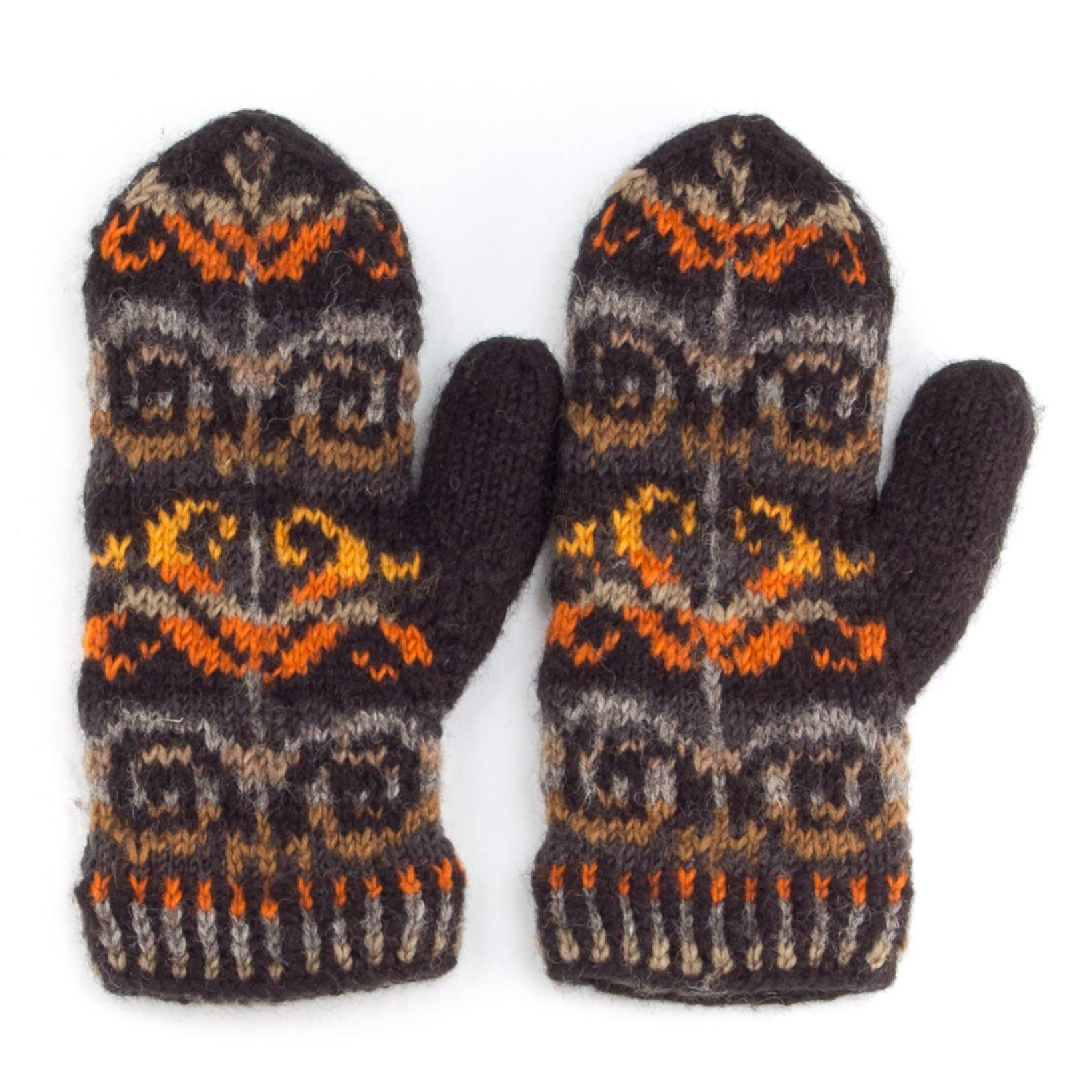 Lost Horizons Knitwear – Ships from USA - Wholesale Mittens - Women's - Natalia Wool Mittens with Fair Isle Knit Pattern0
