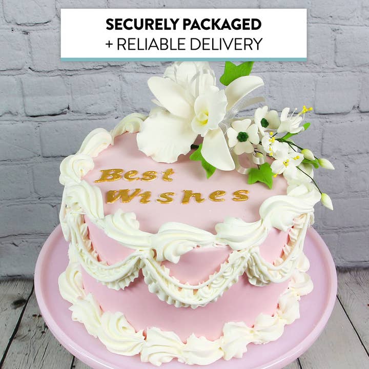 Global Sugar Art – wholesale Artificial flowers – Orchid Sugar Cake Flower Sprays, White Cattleya Orchid Spray, by Global Sugar Art6