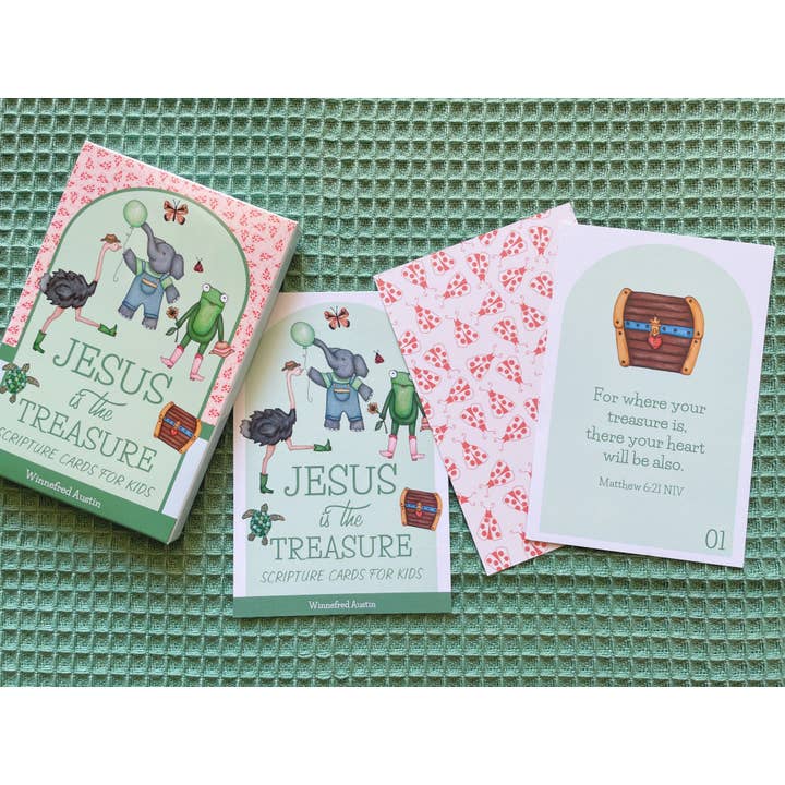 Winnefred Austin - Wholesale Learning Cards - Kids & Baby - Jesus is the Treasure | Scripture Cards Set3