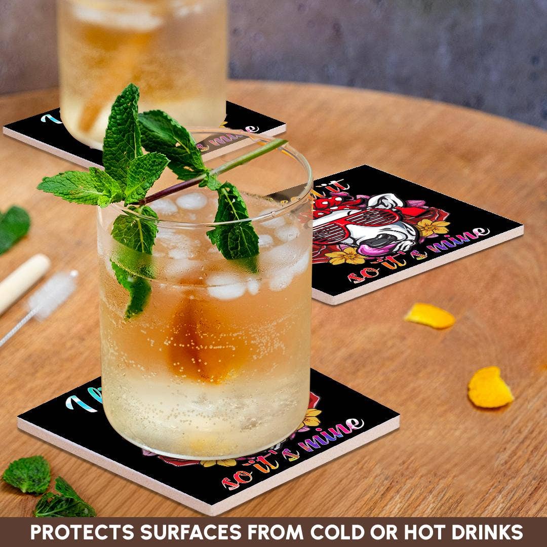 3dRose – wholesale Coasters – 3dRose, I Licked It so it is Mine with Hipster Cow Farmer Farming, Coaster2