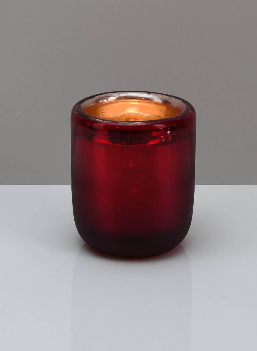 Jamali Garden - Vente Bougeoirs - Bougeoir en verre rouge soufflé à la main Ebba1