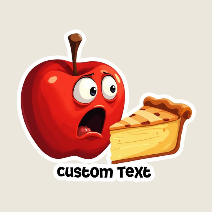 Shocked Apple Souvenir Sticker for wholesale by Shoreline Summit