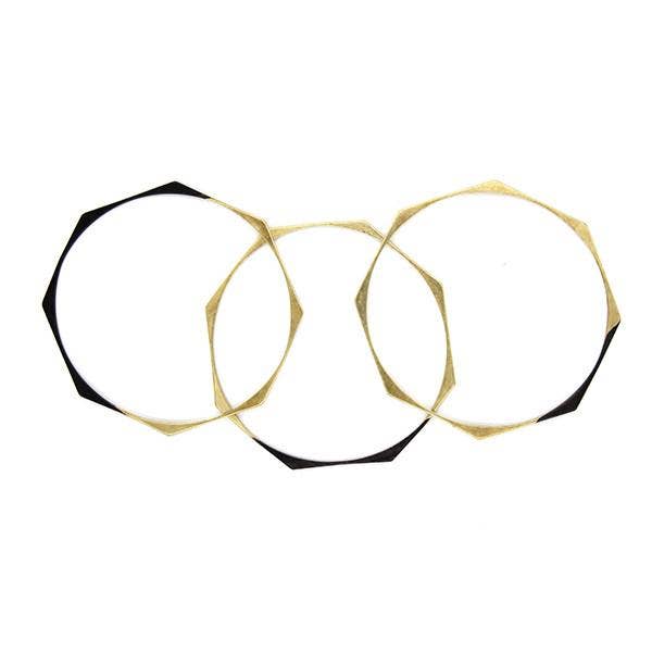 Octagon Colorblock Bangle Bracelets for engroshandel hos Lewis & Pine