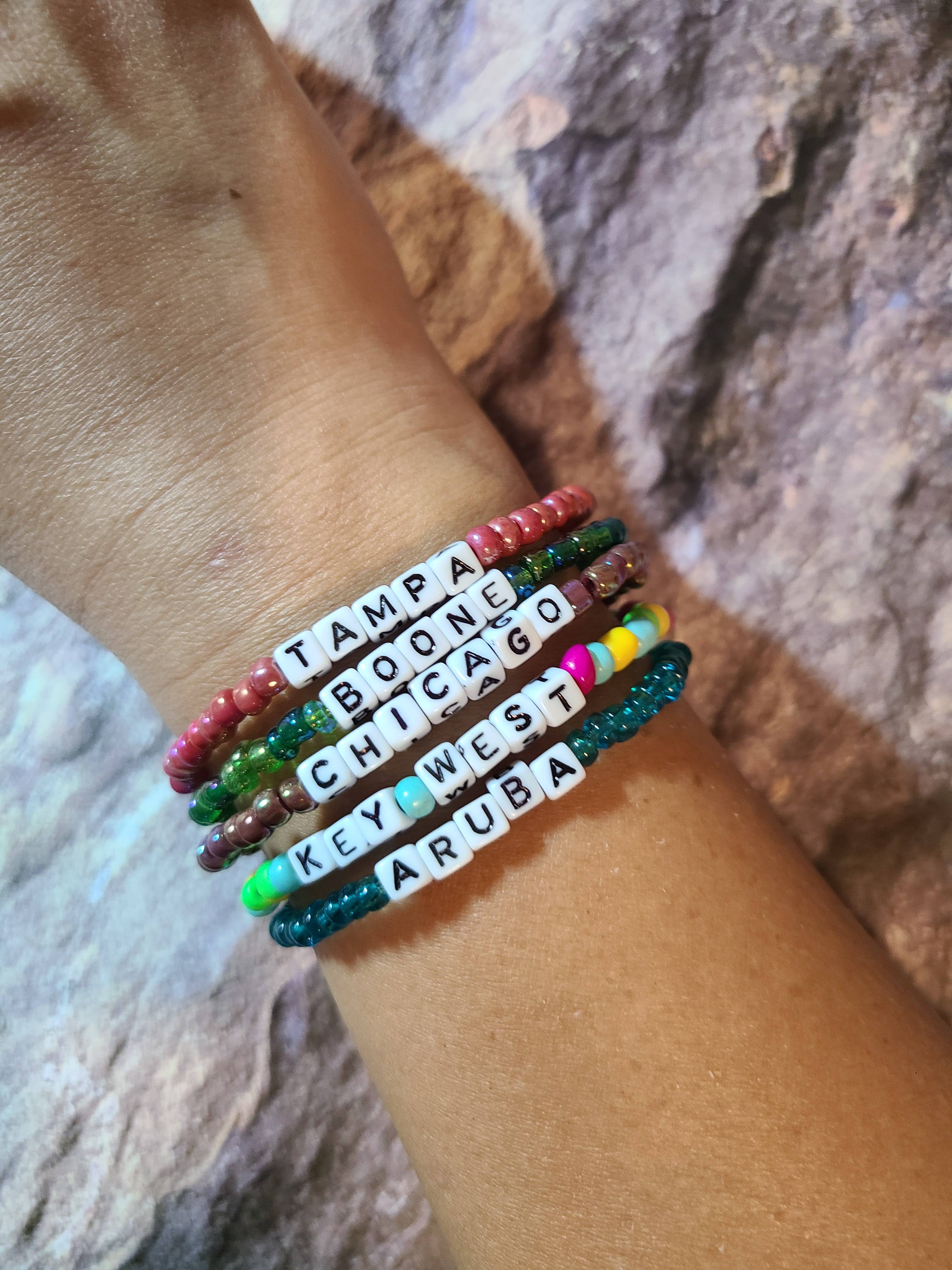 Doohickies & Such - Wholesale Beaded Bracelet - City Bracelets, Home Town Bracelets, Personalized Bracelets