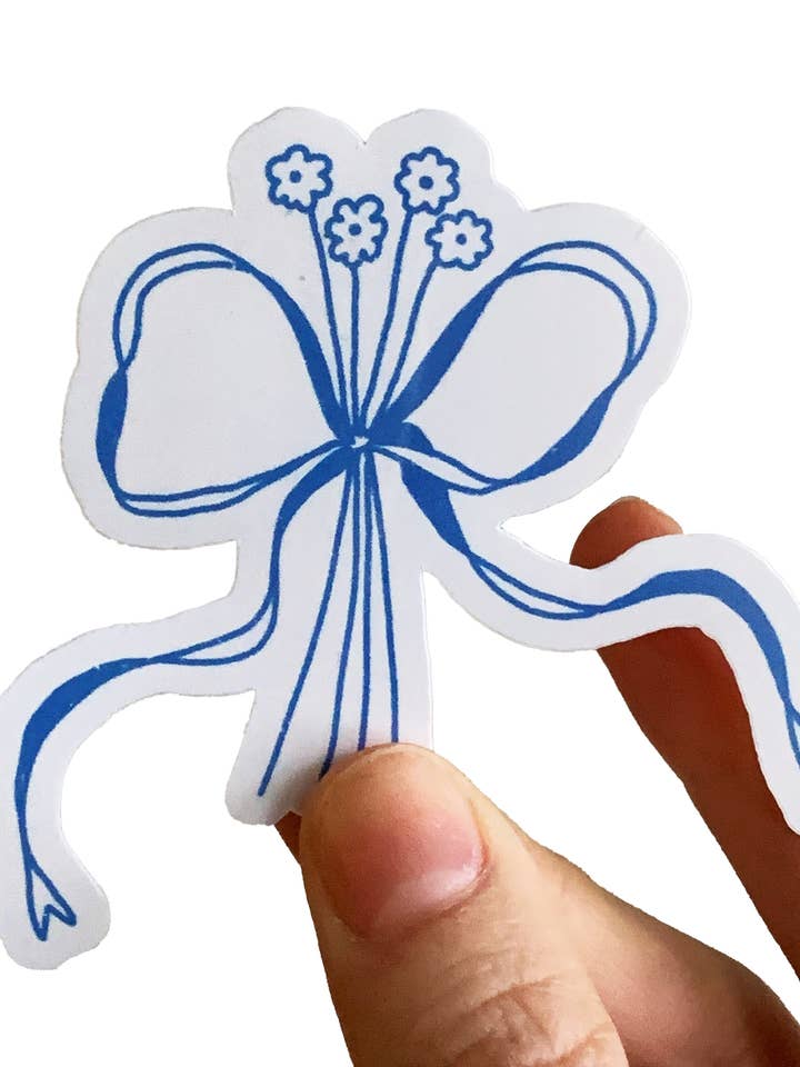 Bow of Daisies - Wasserdichter Aufkleber - Frankie Blue für den Großhandel von Frankie Blue