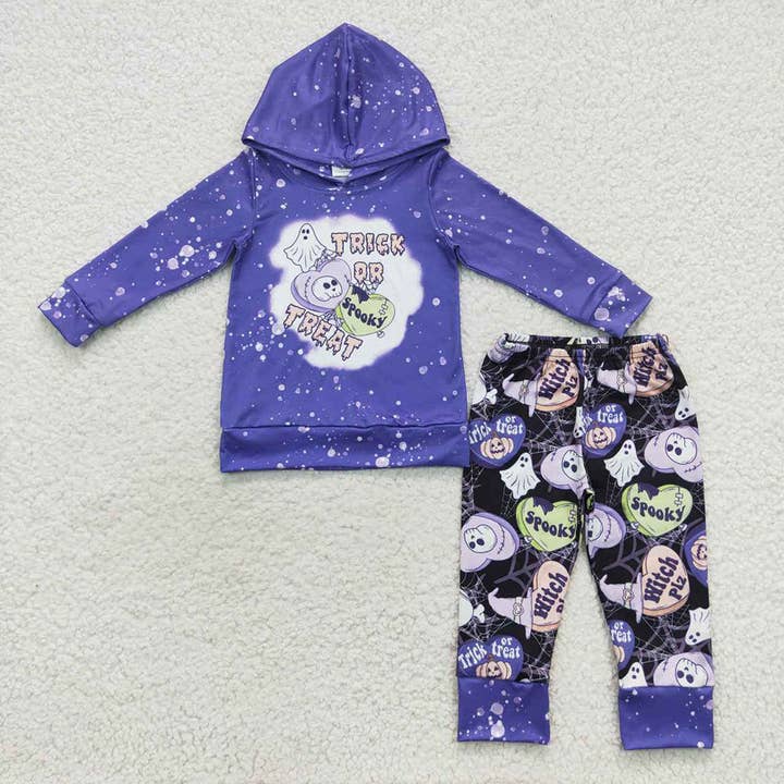 Baby Girls Boys Hooded Halloween Ghost Pants Clothes Sets for wholesale by Aier Wholesale
