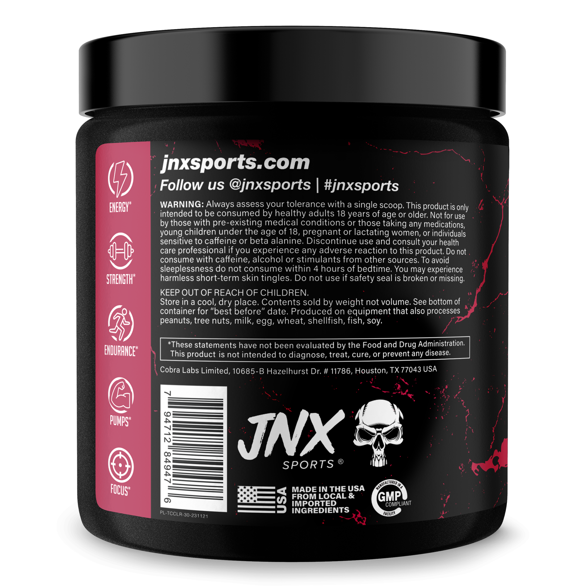 JNX Sports - Wholesale Oral Supplement/Vitamin - JNX Sports® The Curse! Pre Workout Powder, 30 Serves3