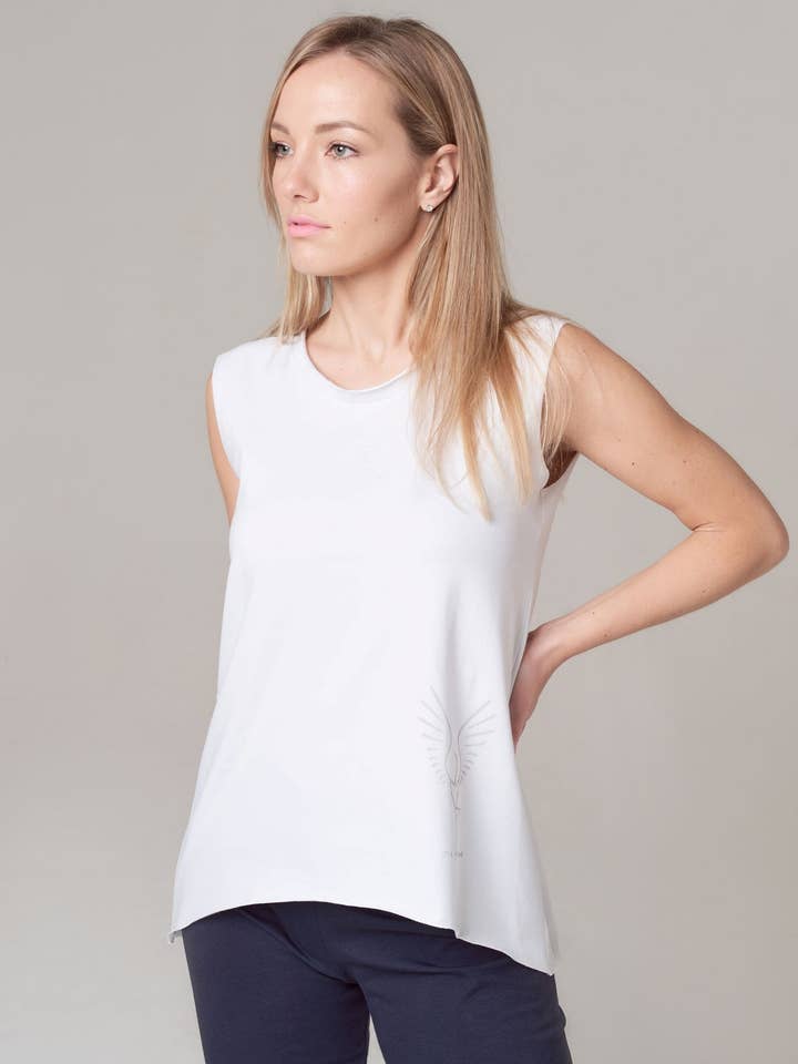 Turin Cotton Top Sleeveless for wholesale by Fit Bird