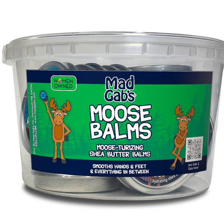 12pc Moose & Bear Shea Butter Body Balm Bin for wholesale by Mad Gab's