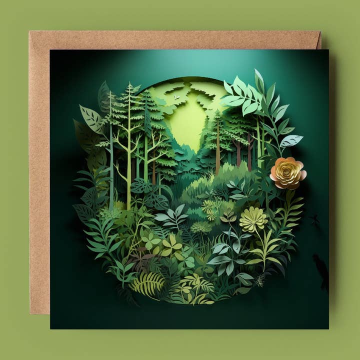 Good Post Day – wholesale Everyday greeting card – Green Botanical World 2D Printed Card1