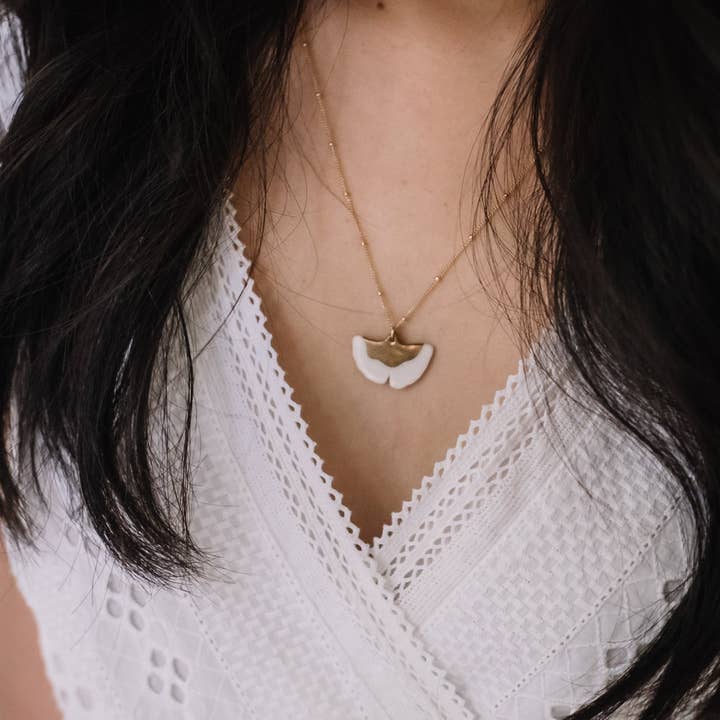 Remnant Studios - Wholesale Pendant/Charm Necklace - ginkgo necklace1