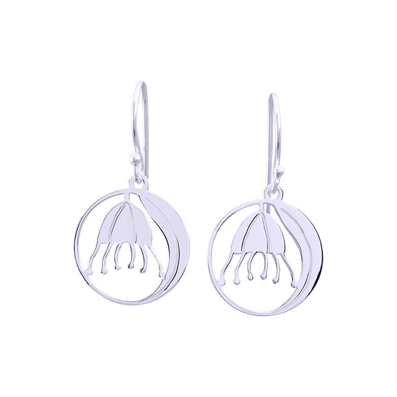 Red Parka - Wholesale Dangle earrings - Blue Gum Recycled Silver Small Drops