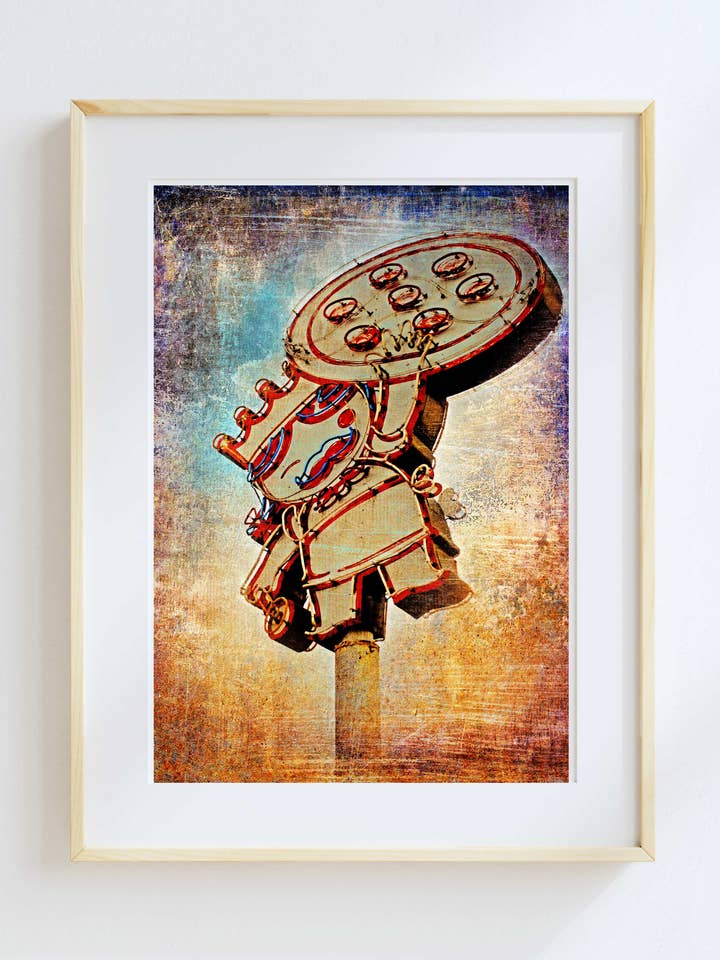 11X14 Austin, Texas Entregador de Pizza por atacado de Lone Chimney Mercantile