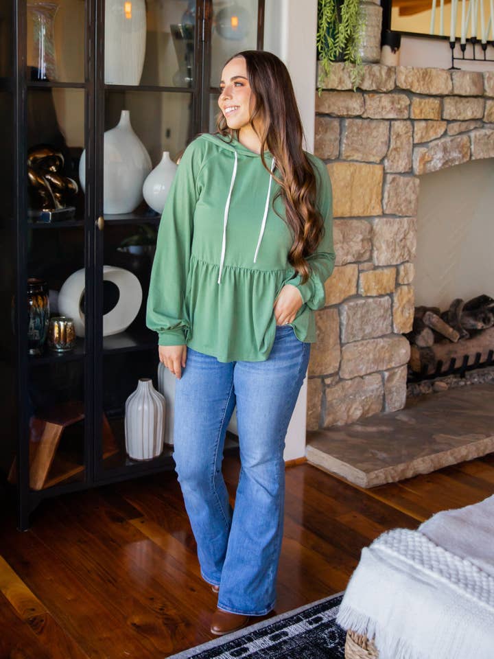 Tickled Teal - Wholesale Hoodie - Women's - Long Sleeve Peplum Hoodie8