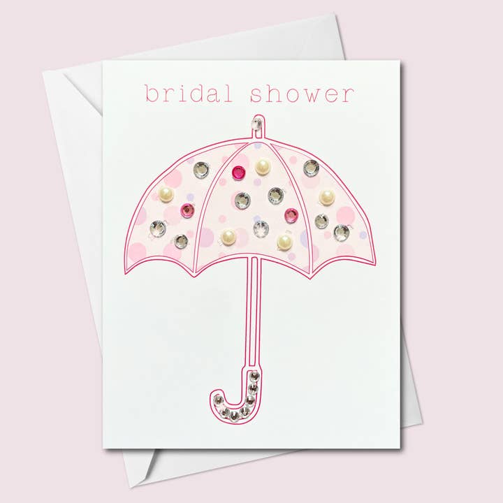 Carte de vœux pour parasol de fête nuptiale pour la vente par Russell Jeffery Design by Off By Heart Design