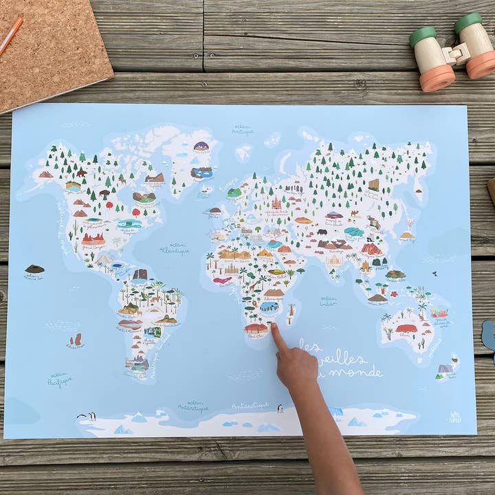 Papier curieux - Wholesale Poster - Children's world map world map poster1