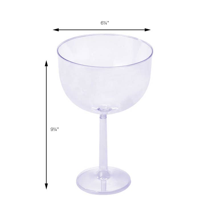 Portofino International Trading, USA - Wholesale Wine Glass - Jumbo Plastic Wine Glass 47oz - Clear