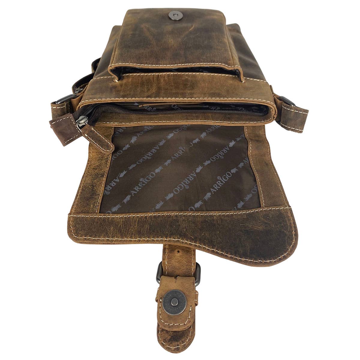 Arrigo – Großhandel Schultertasche – Unisex – Arrigo Umhängetasche mit Klappe aus Büffelleder – 3 Farben9