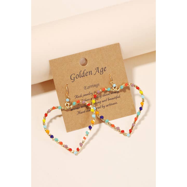 Orecchini intagliati a cuore con perline per la vendita all'ingrosso da parte di Anarchy Street