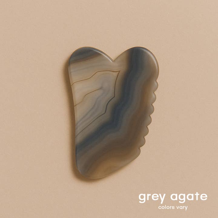 Black and Jane - Wholesale Gua Sha Tool - Ethical Brazilian Agate Crystal Gua Sha Facial Tool