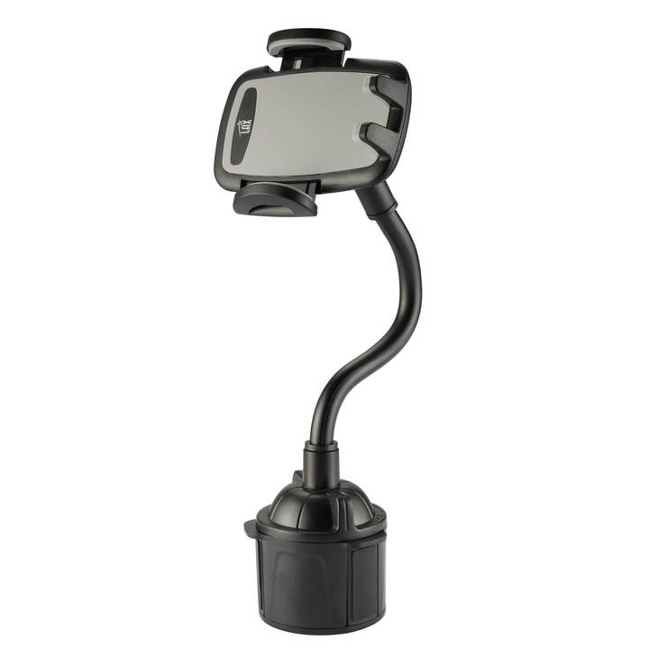 LAX Gadgets – wholesale Phone/tablet stand – LAX Gadgets Cell Phone Cup Holder Mount- Black Retail Pack