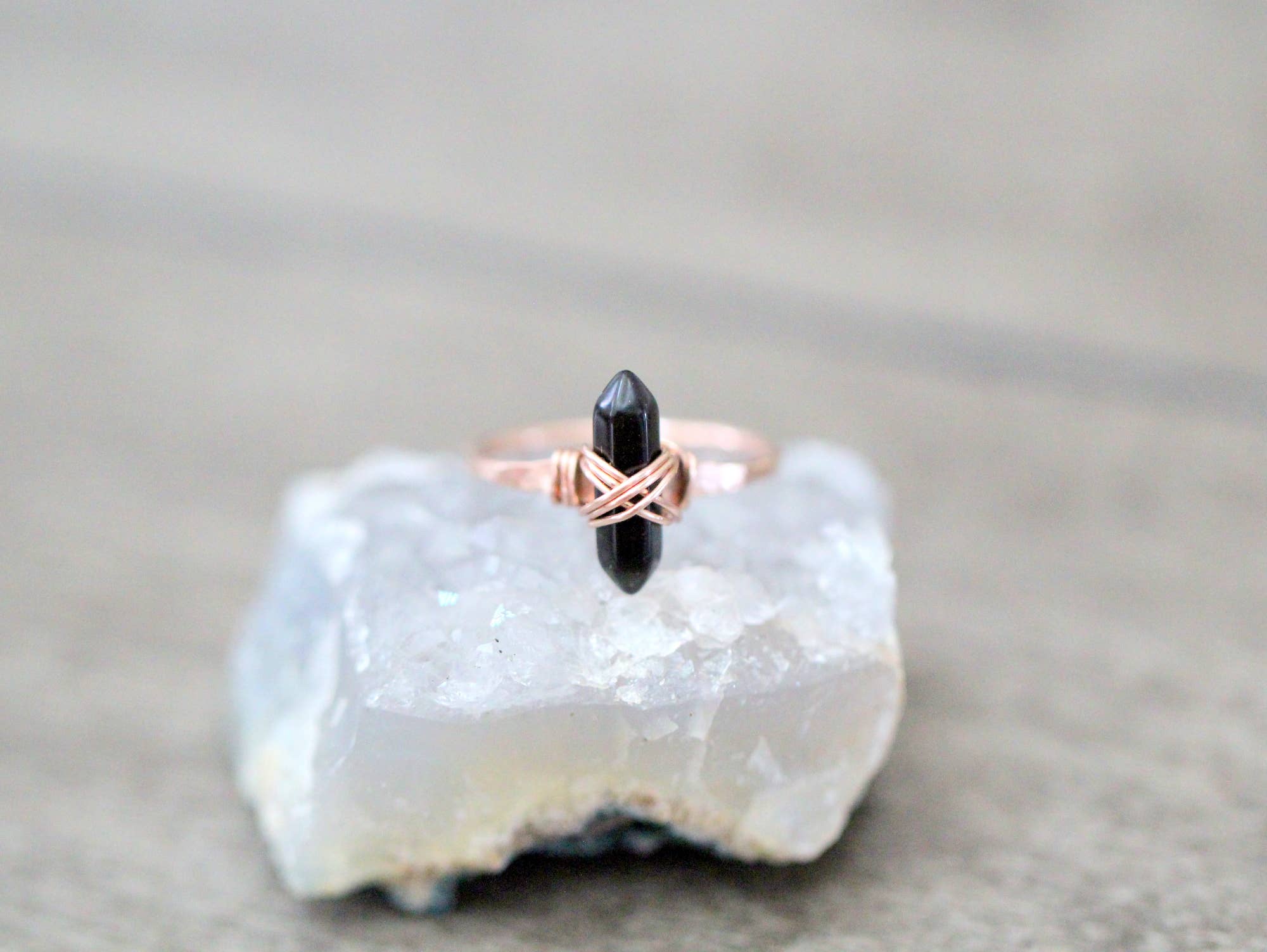 Saressa Designs - Wholesale Cocktail/Statement Ring - Crest Ring - Obsidian2