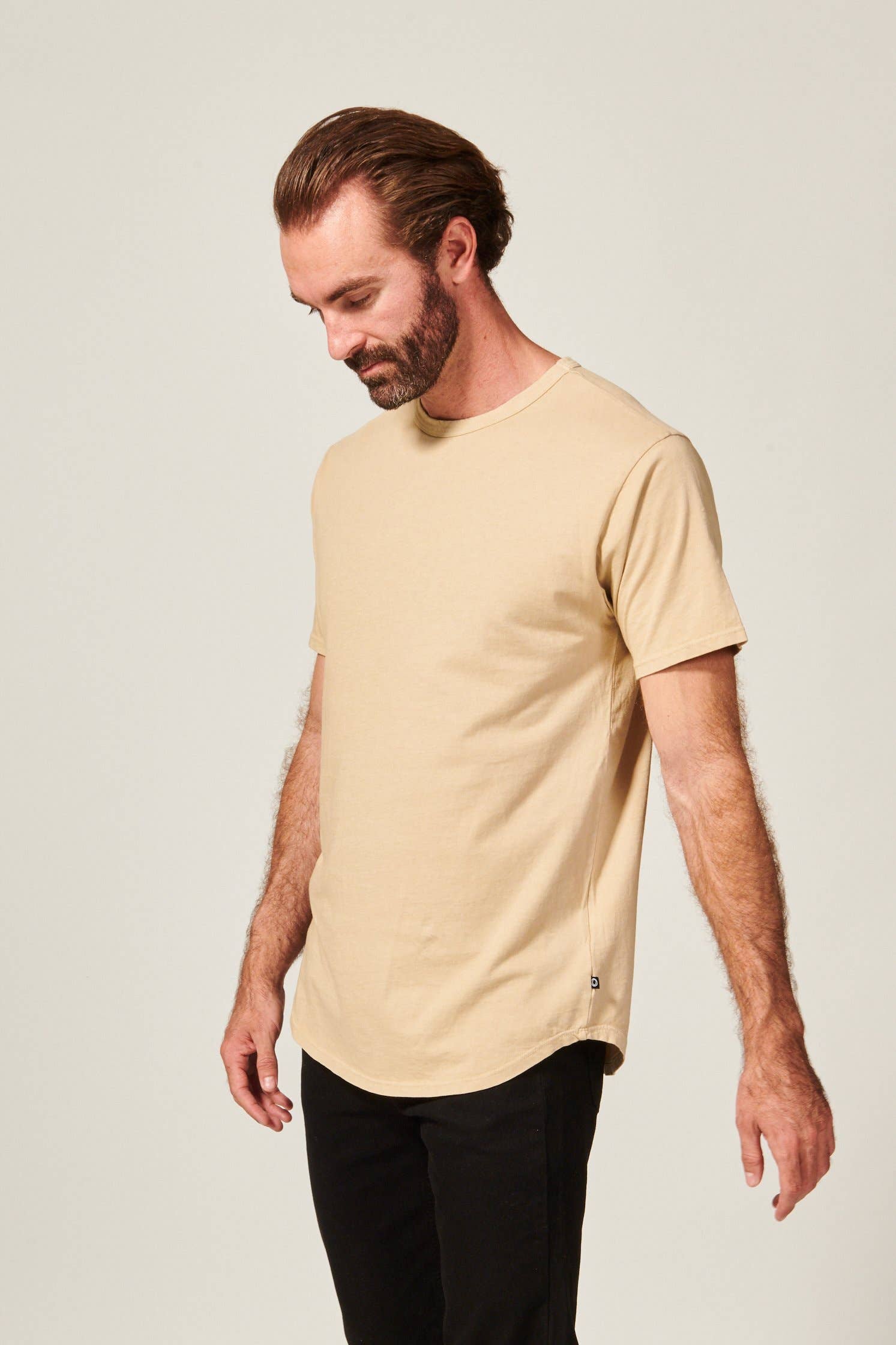 Dime Curved Tee | Sand for wholesale on Faire0