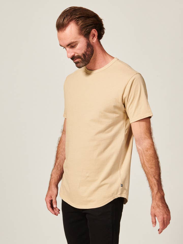 Dime Curved Tee | Sand for wholesale on Faire0