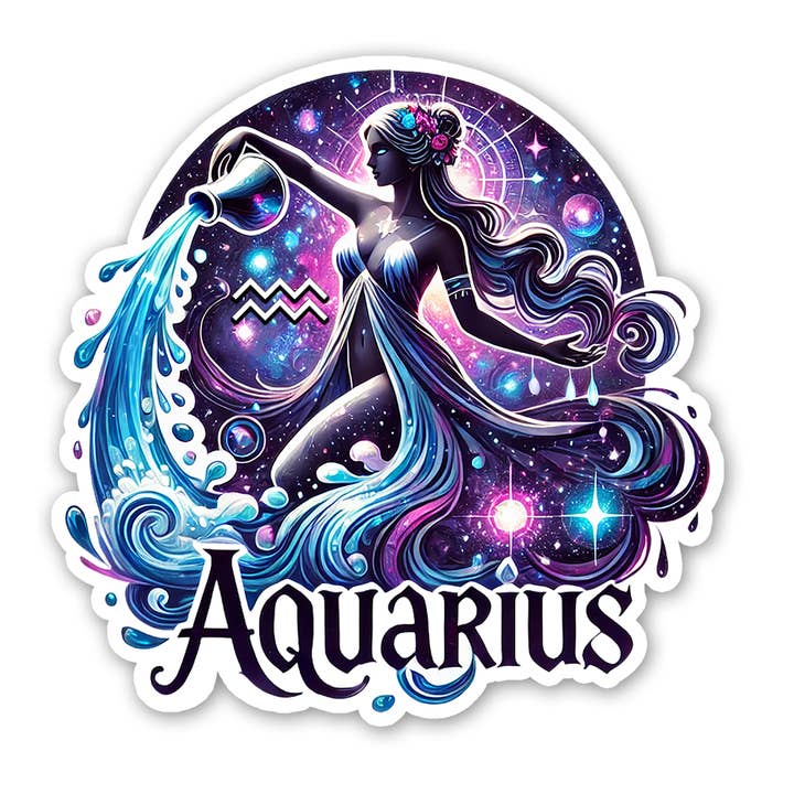 Vandmanden Zodiac Sticker for engroshandel hos Sticker Atlas