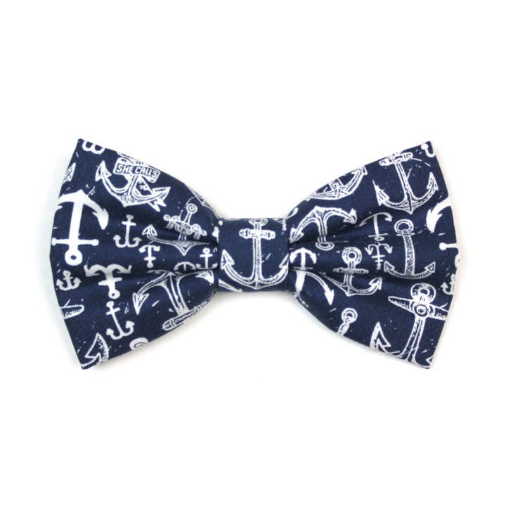 Nautical Anchor Pet Bow Tie - Seas the Day for wholesale by Dusidog