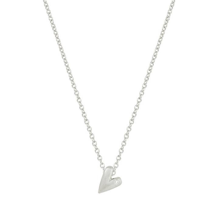 petit collier cœur avec diamant de 0,02 ct pour la vente par Philippa Roberts