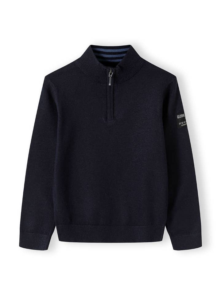 Pojkars halvzip-tröja med ribbade kanter och ståkrage 2-14 år grå för wholesale av Minoti sp. z o.o.