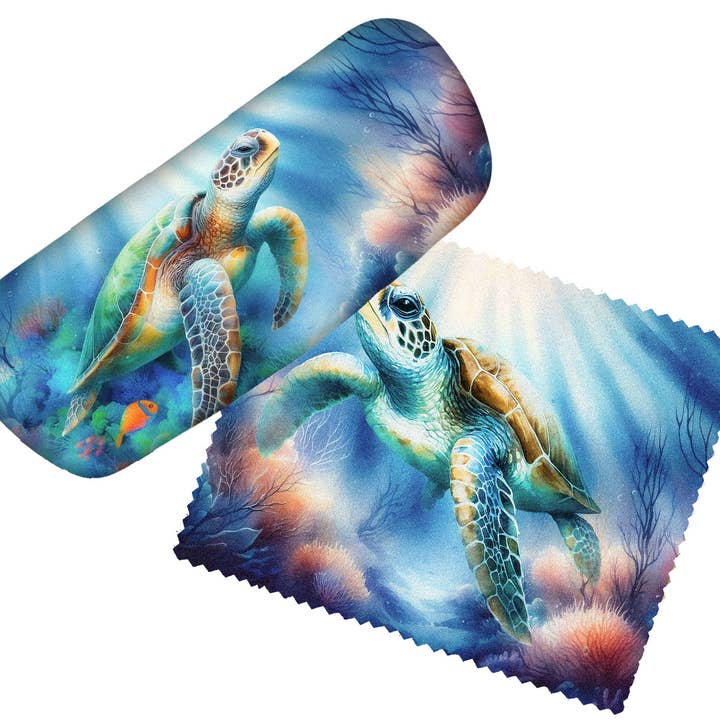 Sea Turtle Eyeglass Case for wholesale by Spoontiques, Inc