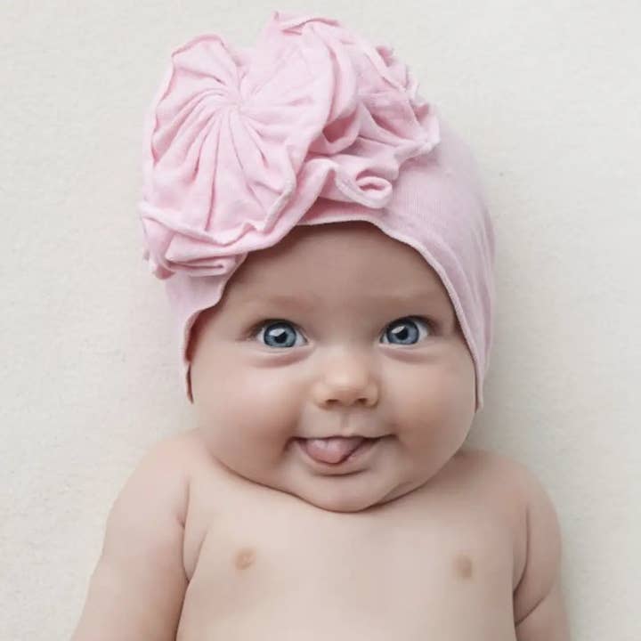 Woombie - Wholesale Newborn/Knit Hat - Baby - Cotton Flower Hats and Baba Hats, 5 colors