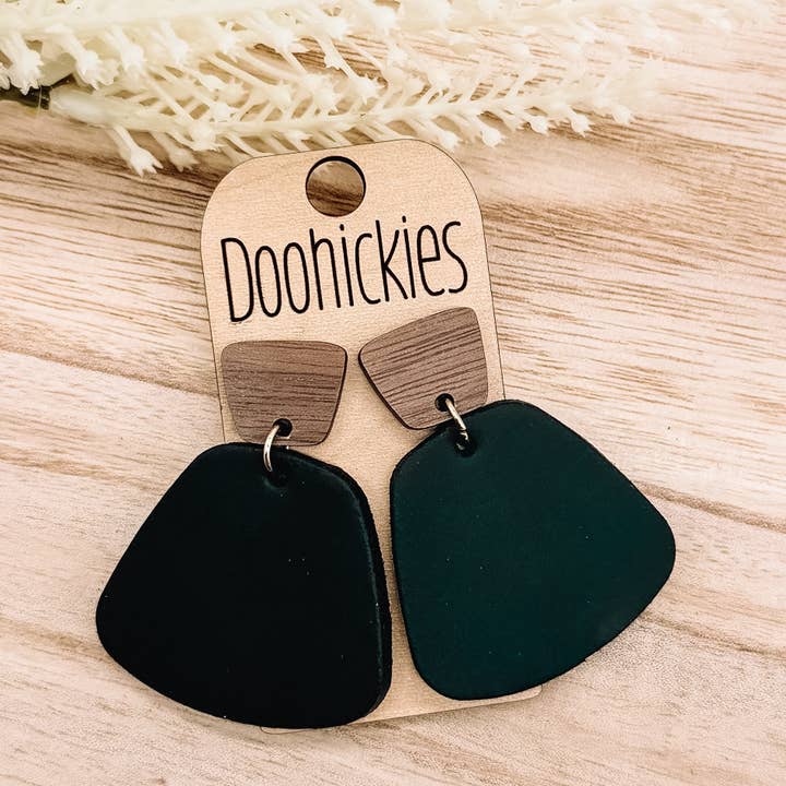 2" Walnut and Wild Cheetah Jasmine Collection - Western Earrings for wholesale by Doohickies