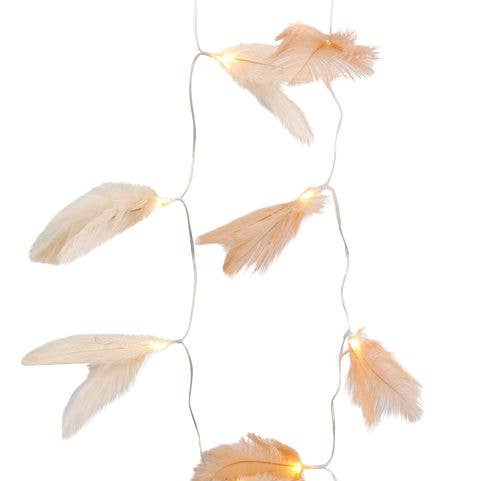 HOFF-INTERIEUR - Wholesale Bunting/Garland - LED GARLANDS FEATHERS 2-PIECE SET (HOFF2344)