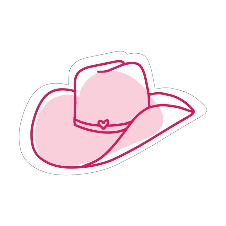 Waterdichte vinylsticker met cowgirl-hoed, 3 „x3" voor wholesale door Embellish Bar