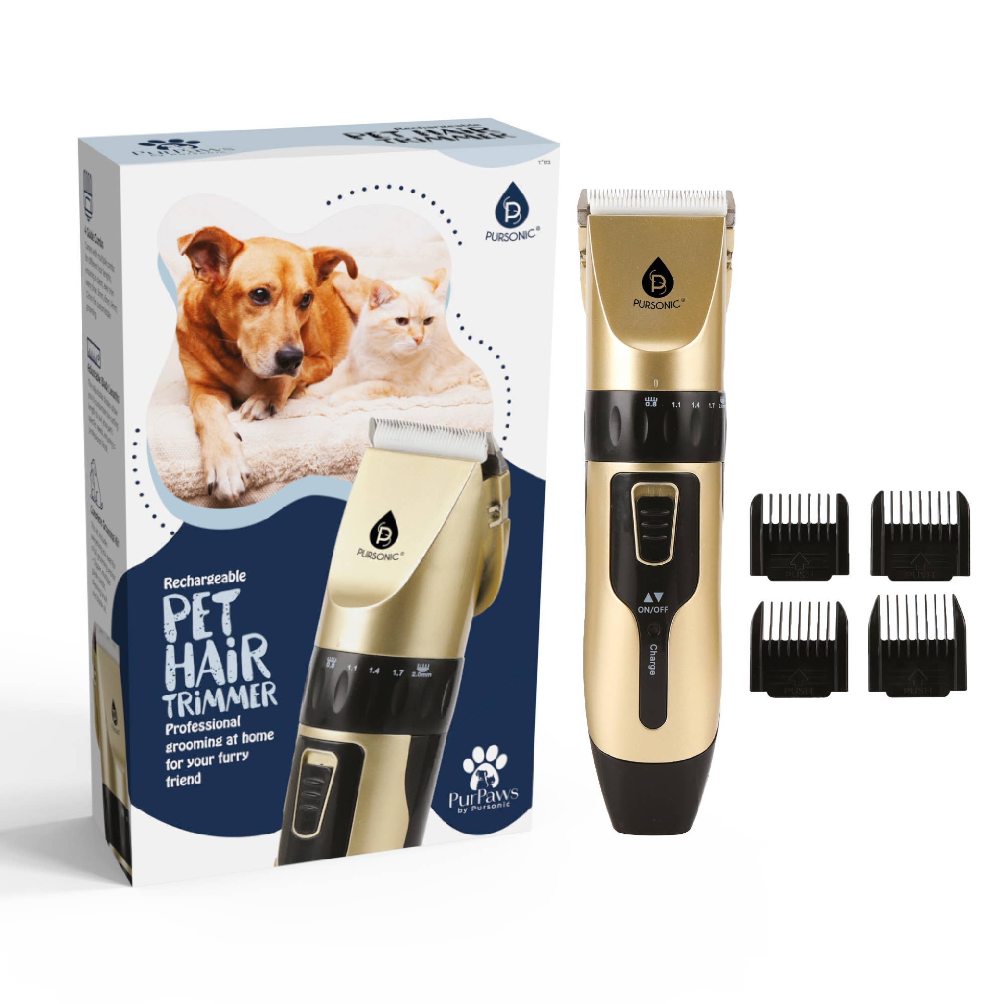 Pursonic - Vente Outil de toilettage – chien - Tondeuse pour poils d'animaux rechargeable0