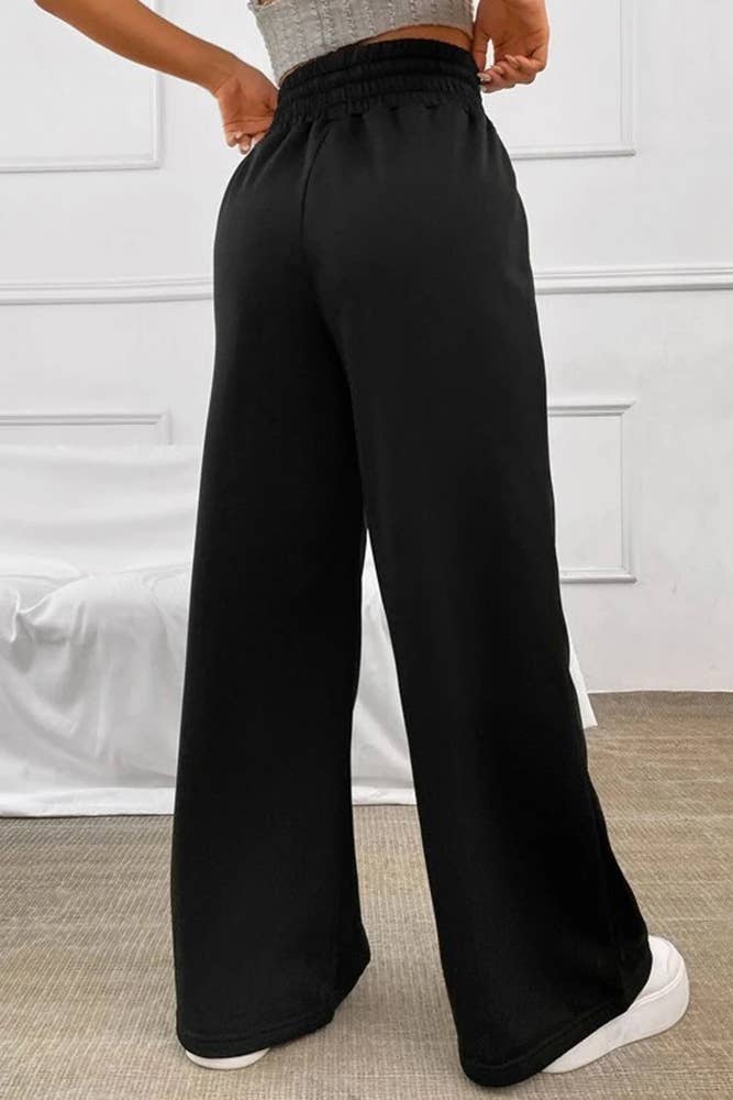 UNISHE - Wholesale Pants - Women's - Plain High Waist Wide Pants ZK6523