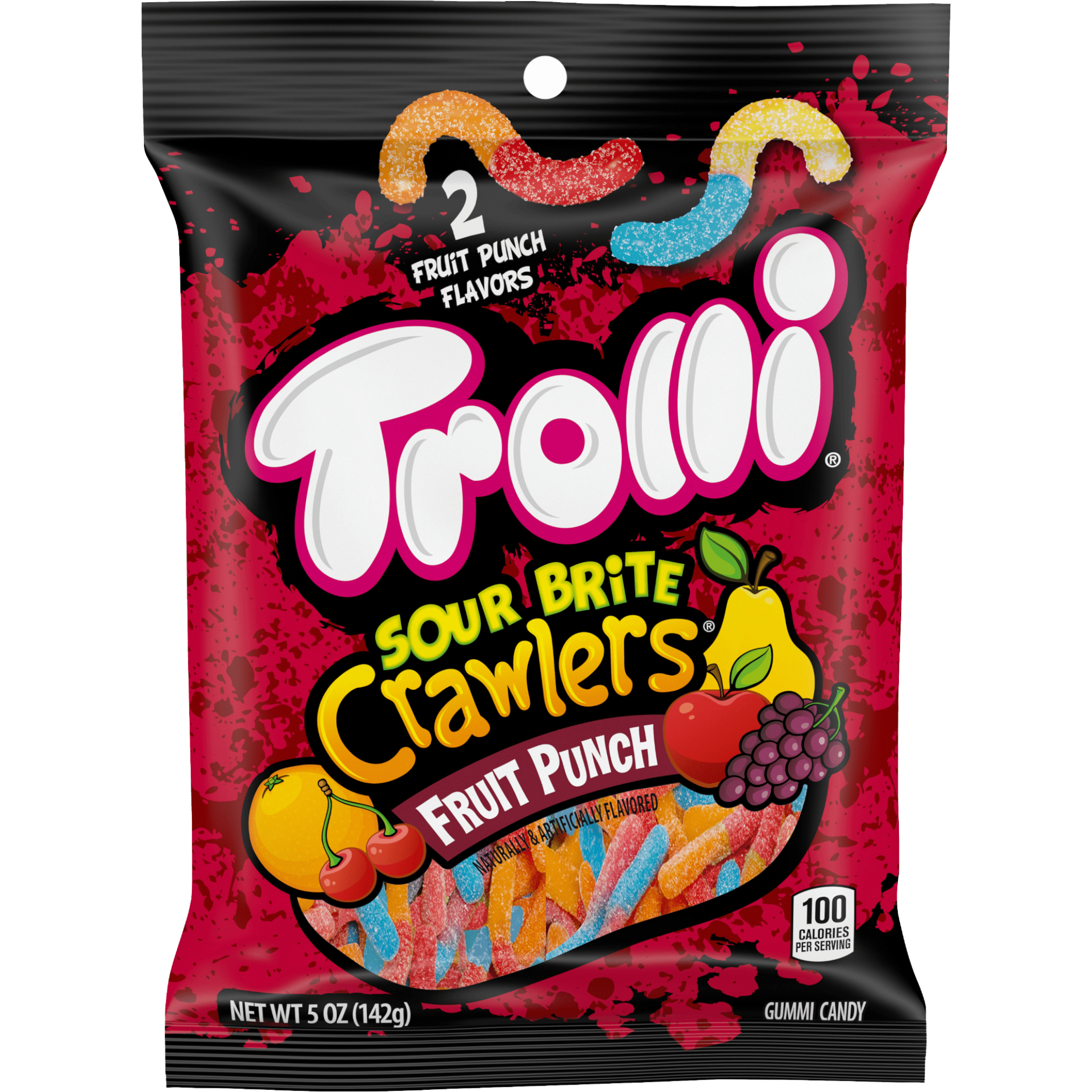Cow Crack Wholesale - Wholesale Gummy - Trolli Sour Brite Crawlers Fruit Punch 0