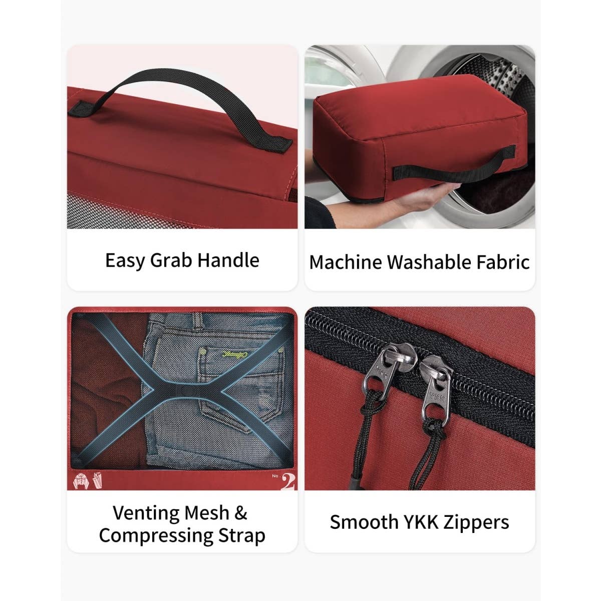 wandf – wholesale Packningskub – 7-delat set tåliga resväskorganisatörer med packpåsar52