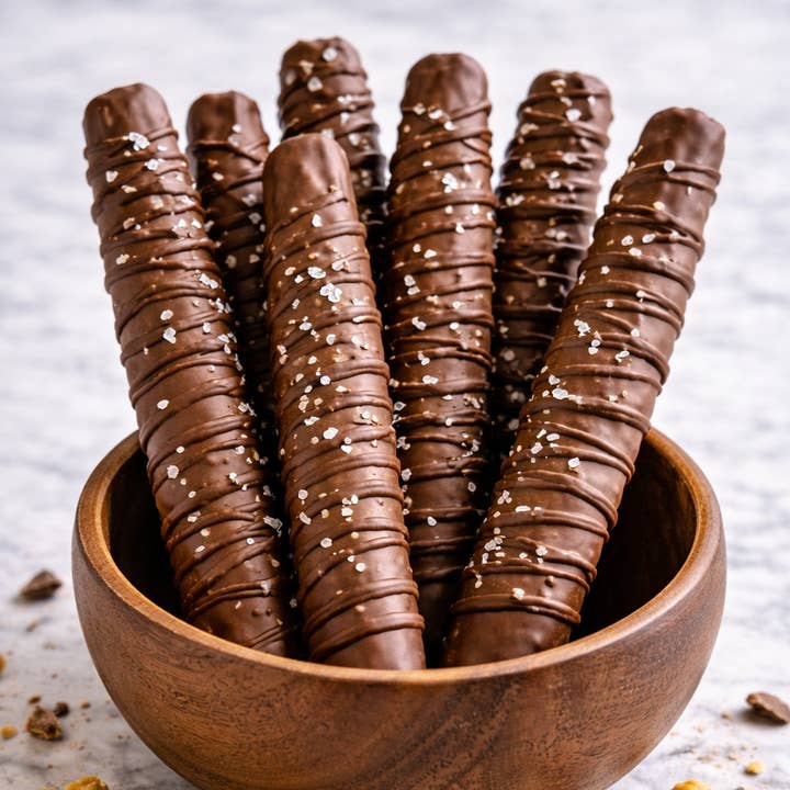 Handmade Milk Chocolate Pretzels for wholesale by Sinful Sweets Chocolate Company