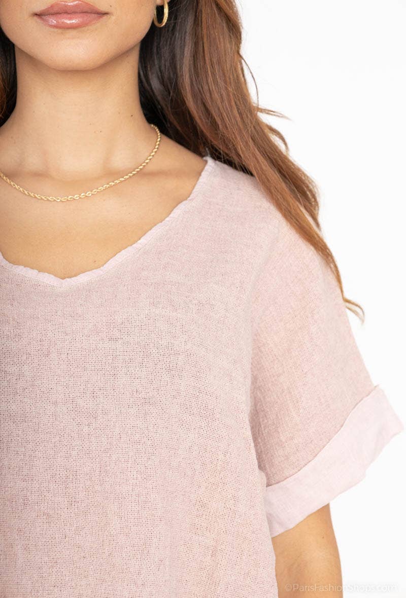 LINEN & COTTON HOUSE – Blusa - Mulher por atacado – Camisa de algodão e linho tamanho único54